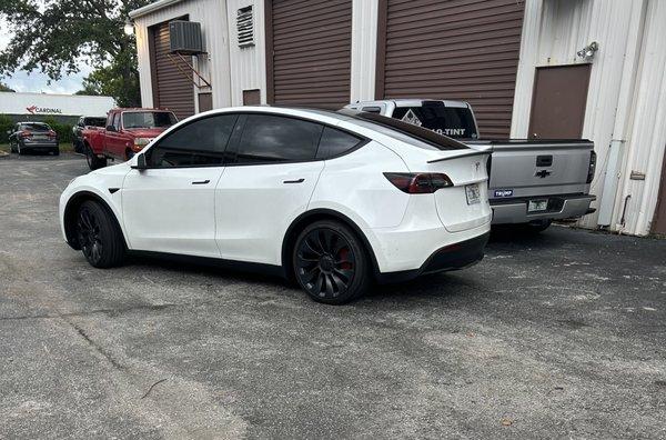 Tesla Model Y with IRX Ceramic window film from LLUMAR