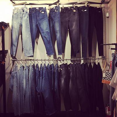 New denim at Refinery denim bar. Come out and try on the most flattering jeans you ever tried. SPANX denim available too!