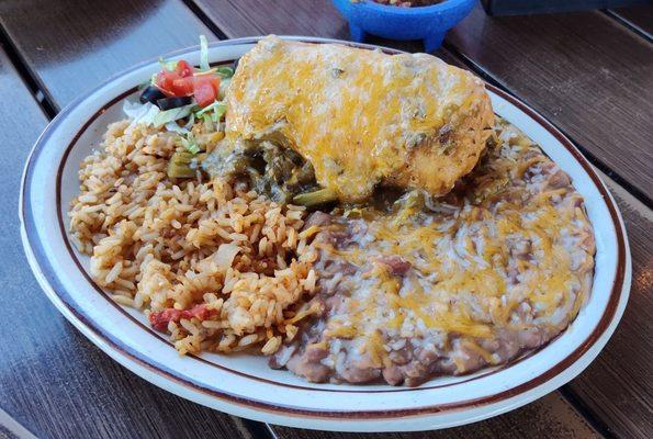 A shredded beef chimi chock full of deliciousness.