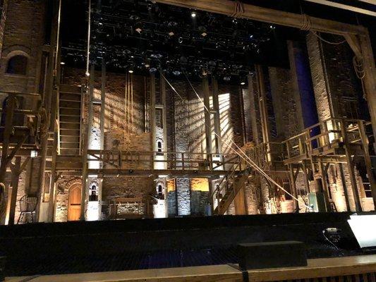 Hamilton Stage Set From Our Orchestra Seats