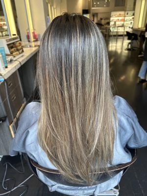 Balayage + highlights