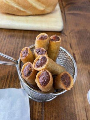 8 Pork Lumpia Rolls. Crispy and delicious!