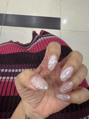 Gel manicure with design