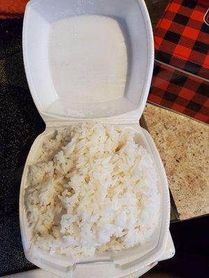 Extra white rice. They give you a lot! So good!!