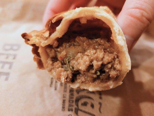 beef empanada inside