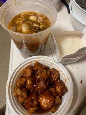 Hot And Sour Soup and General Tso's Chicken