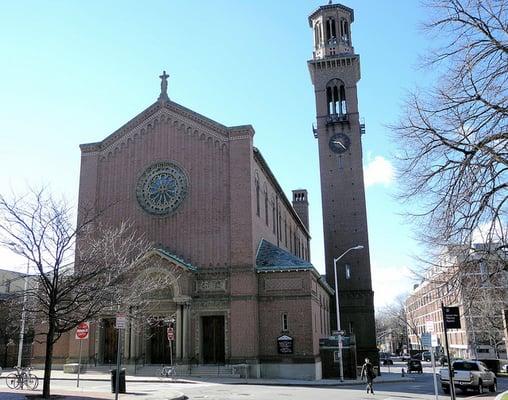 The Church of St. Paul | Harvard Square overlooks the corner of Bow and Arrow Streets