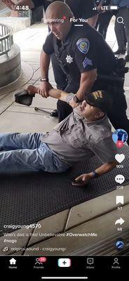 Police harming a US veteran