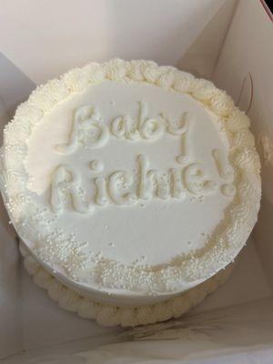 Gender reveal cake