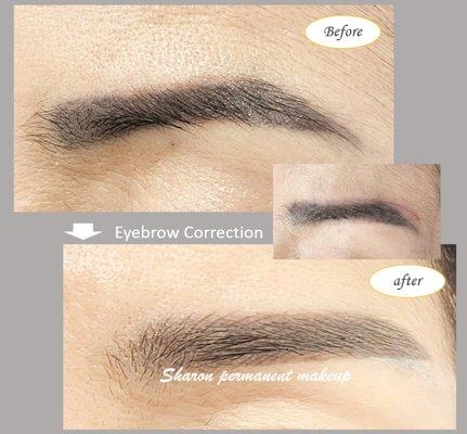 Permanent Makeup Correction - Eyebrow