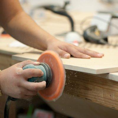 Sanding custom wood letters