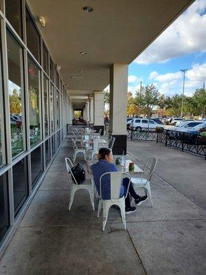 Front patio dining area