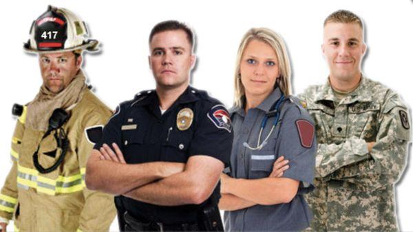 Military, first responders and nurses all get 20% discount!