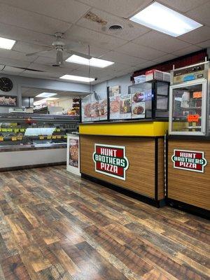 Deli, pizza station and order counter--friendly service and big selection!