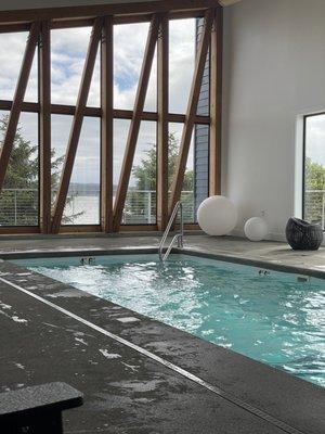 Indoor pool was a bit chilly at the beginning of June but the kids didn't mind.