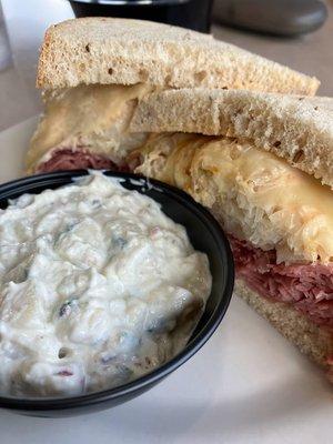 The original Reuben with Potato Salad... 
 
 If you're on the fence, DO IT!!!