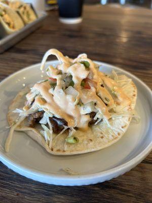 Bulgogi Taco with house sauce