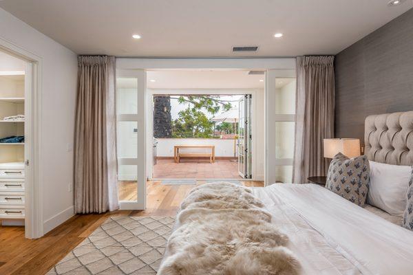 Serene Bedroom with Sitting Patio - West Beach Santa Barbara CA