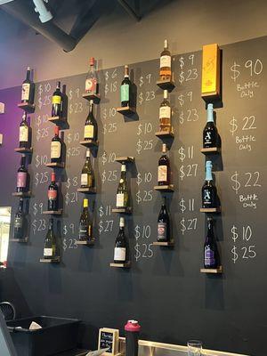 Wine Selection Menu/prices