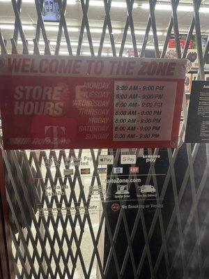 As you seen store operation open hours! Yet they were closed!