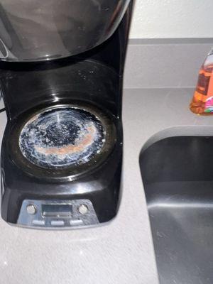 Burn coffee machine burner