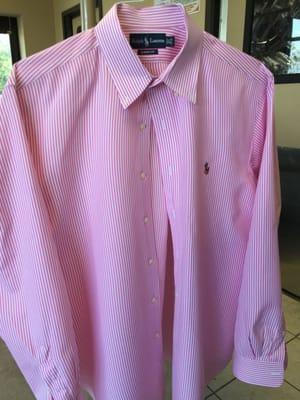 Coffee stain on your favorite shirt? We launder all types of shirts and provide light, medium, and heavy starch options.