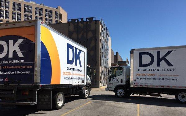 DK crews responding to a commercial sewer backup