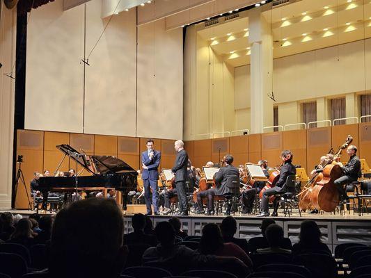 2/12/2024 - OR Symphone with Timo Andres played piano for his - The Blind Banister inspired by Shubert + Beethoven's Fifth