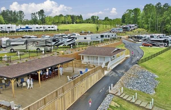 4500 sf deck overlooking Lake