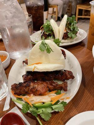 Grilled pork bao