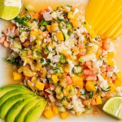 Mango shrimp ceviche