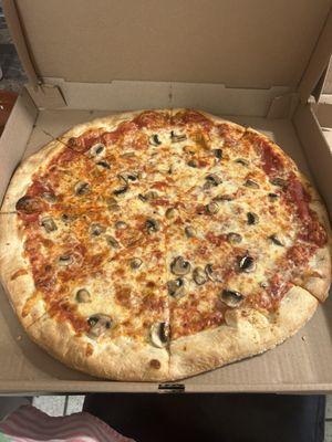 Xtra large pie with mushroom