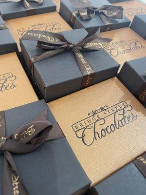 Gorgeous boxes filled with delectable chocolates!