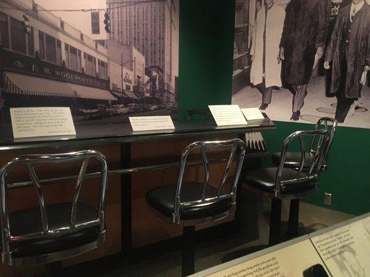 The Woolworth Counter, key civil rights point in history