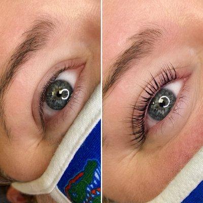 Lash lift and tint