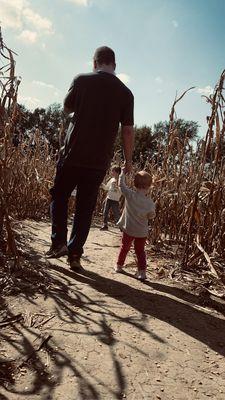 A story walk corn maze. Not a very long or difficult walk family friendly.