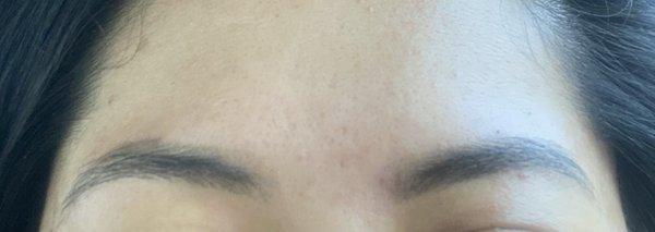 So happy my brows are finally even!