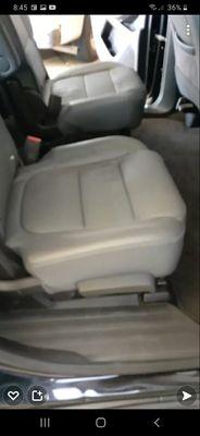 After picture of seats cleaned using high quality solutions for guaranteed satisfaction