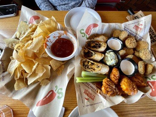 Triple Dipper and Chips & Salsa