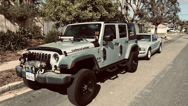 Jeep and all the lights installed and windows tinted