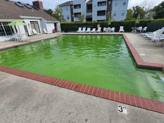 Before picture of Apartment complex pool