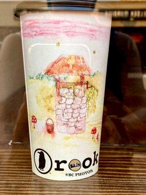 Insane art work on their cups. Talented artist!! From one of Miyazaki's film but I can't recall which one.