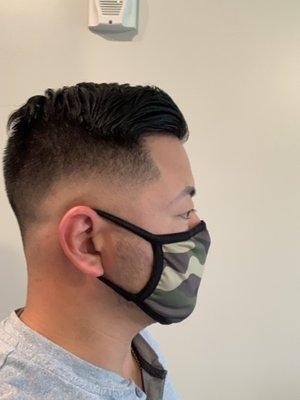 Skin fade and eyebrows