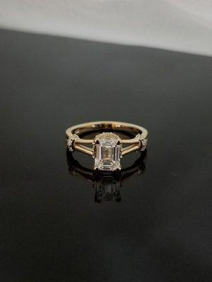 Custom engagement ring.