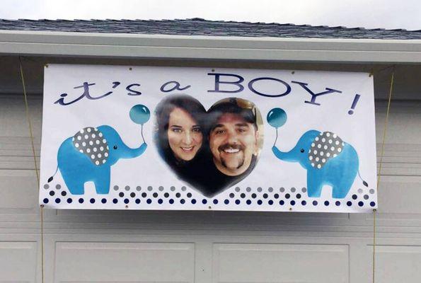 Banner for baby shower.