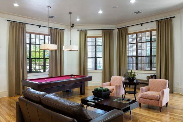 Billiards room with social area