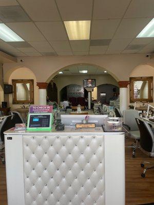 Clean bright salon