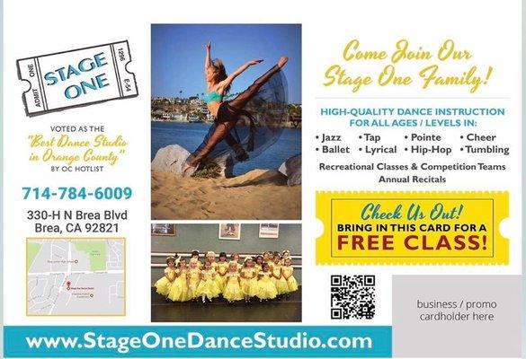 Check us out! First class FREE for all new students!!