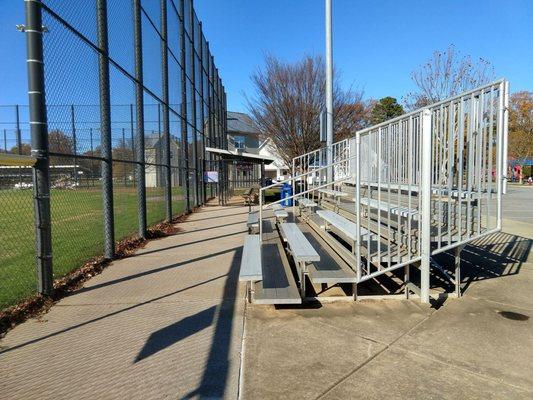 Fresh baseball bleachers