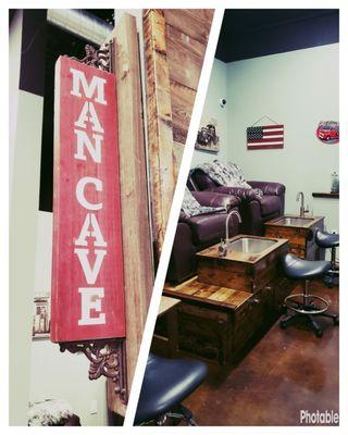 Very relaxing "Man Cave" for manicures and pedicures. Sure beats going to the nail salon with your wife!